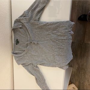 Gray ribbed long sleeve